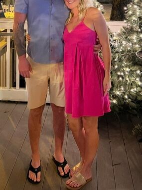 Susana Monaco Hot Pink Spaghetti Strap Mini Dress